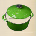 Round Enamel Cast Iron Cookware with Bakelite Knob Dia 18cm